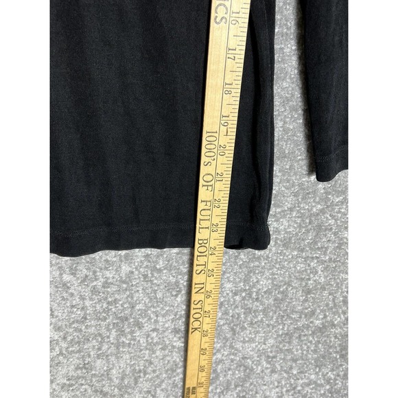 Chicos Travelers Floral Cutout Neckline Top Womens Size 1 (1X) Stretch Black‎ - Picture 4 of 5